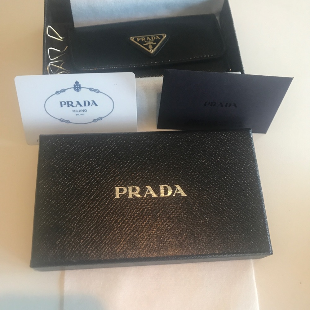 Prada Card Holder & Key Chain Good Condition